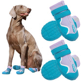 SGSPET dog shoes waterproof blue paw protection for hot pavement and snow days