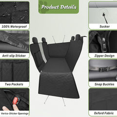 Shademax Tundra rear-seat cover with non-slip backing preventing slide.