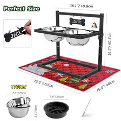 SHAINFUN Christmas elevated feeder stand closeup highlights sturdy iron construction