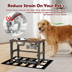 SHAINFUN elevated bowls with slow feeder promoting slower, calmer meals.