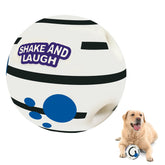 SHAKE AND LAUGH glow-dog-ball-xl glows in dark for night fetch and play.
