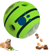 SHAKE AND LAUGH interactive puzzle ball front view for treat-dispensing play and mental engagement.