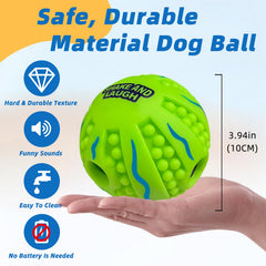 SHAKE AND LAUGH spiky-ball depressed-surface demonstrates clutch pocket for quick grab.