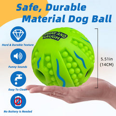 SHAKE AND LAUGH Spiky Ball in durable non-toxic PVC material.