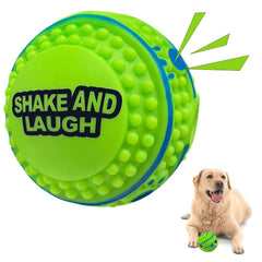 Shake and Laugh spiky-ball teeth-cleaning closeup shows spike design that aids cleaning during play.