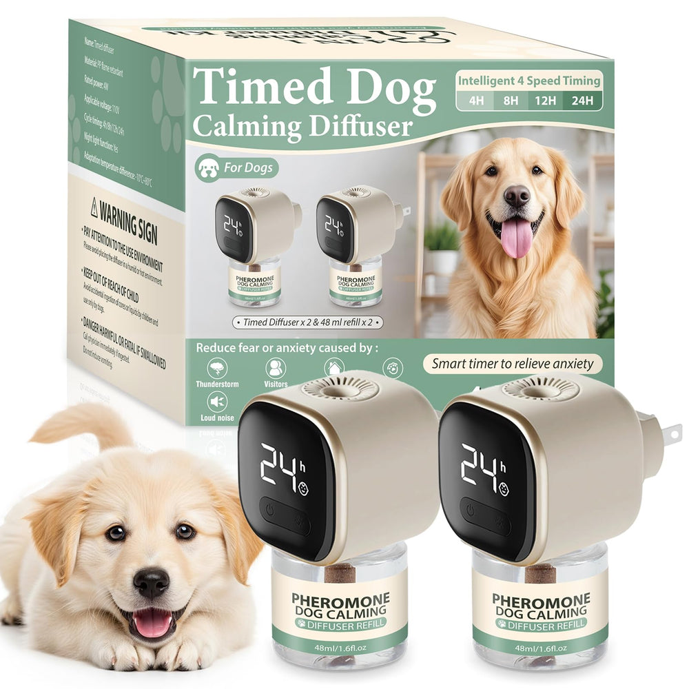 SHANDR pheromone diffuser front view for calming dogs at home.