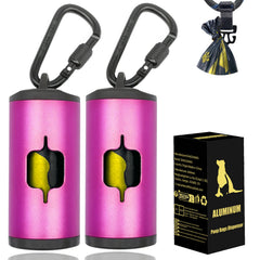 SHAOUMAN metal dog poop bag holder 2-pack with durable aluminum for everyday walks.