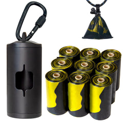 SHAOUMAN metal dog poop bag holder with leash clip shows durable aluminum for outdoor reliability.