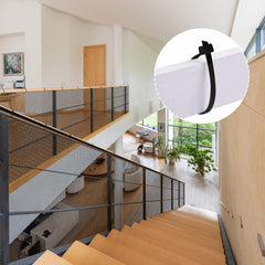 Shappy balcony net wide-use design shows balconies, windows, and stairs protection.