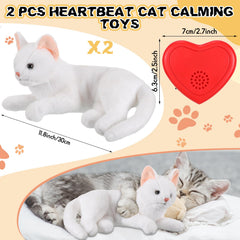 Shappy heartbeat simulator inside plush demonstrates calming heartbeat for kittens.