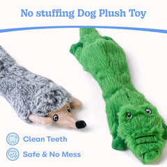 SHARLOVY crocodile crinkle toy - dual sounds stimulate curiosity and interactive play.