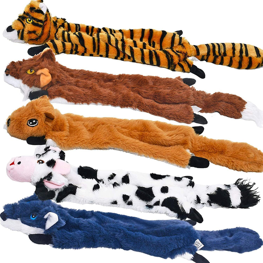 SHARLOVY dog toy 5-pack squeaky crinkle bundle boosts interactive play and boredom relief.