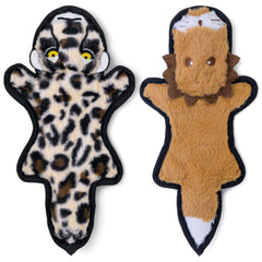 SHARLOVY no-stuffing dog toy with nylon bound-edge for durable chews