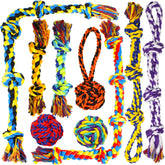 SHARLOVY round rope ball toy for dogs supports interactive play and gentle teeth cleaning