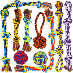 SHARLOVY round rope ball toy for dogs supports interactive play and gentle teeth cleaning