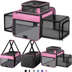 SHARLOVY top-loading cat carrier offers easy airline travel and under-seat fit.