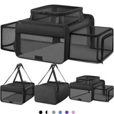 Sharlovy top-loading expandable cat carrier with extra space for comfortable travel