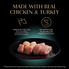 Sheba Perfect Portions Pate Roasted Turkey Entree close-up highlights savory texture for cats.