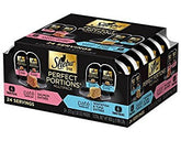 Sheba Perfect Portions salmon twin-pack trays showing premium real meat meals