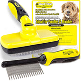 SHEDTITAN ShedTitan Doodle Brush self-cleaning mechanism in action for quick grooming