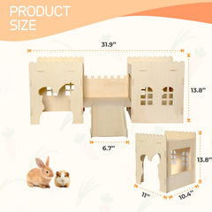 SHEENLULU Rabbit Hideout side entry enables quick access for small pets
