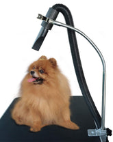 SHELANDY dog drying arm gooseneck provides hands-free positioning for faster, gentler pet drying.