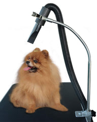 SHELANDY dog drying arm gooseneck provides hands-free positioning for faster, gentler pet drying.
