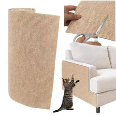 SHENGOCASE beige carpet mat rolled out to protect hardwood floors.