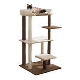 SHENGOCASE cat tree top perch bed provides a cozy resting spot for large cats