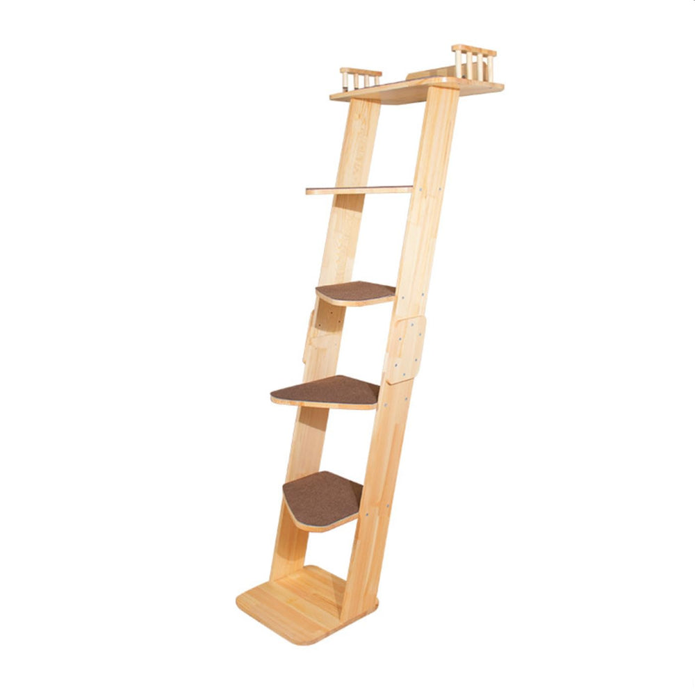 SHENGOCASE Modern 70-Inch Cat Tree tall structure for multi-cat lounging.