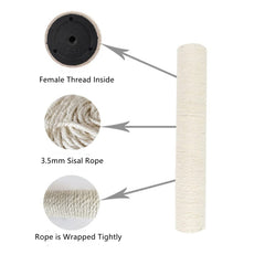 SHENGOCASE natural sisal covered post offers textured scratch surface