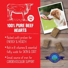 Shepherd Boy Farms freeze-dried-beef-heart-snack offers a nutrient-dense training option.