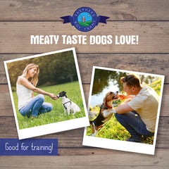 High-protein duck heart detail supports active pets during workouts.