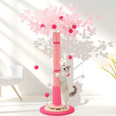 Sheripet 45inch cat scratching post in pink offers tall vertical stretch for active indoor cats.