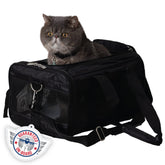 Sherpa Original Deluxe Small underseat fit, ideal for in-cabin placement.