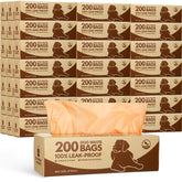 Sherr boxed rolls of dog poop bags for bulk supply and quick cleanup