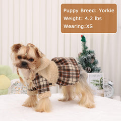 Shifenmei dog sweater soft brushed fleece offers gentle warmth indoors and out.