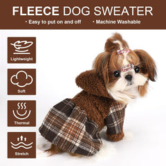 Shifenmei dog sweater with leash hole emphasizes daily walks in cold weather
