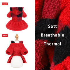 Shifenmei soft fleece hoodie keeps small dogs warm indoors and outdoors.