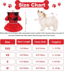 Shifenmei tiny puppy dress with elastic sleeves for easy on/off.