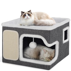 Shikha cat bed cave inside offers a cozy hideaway for napping and privacy.