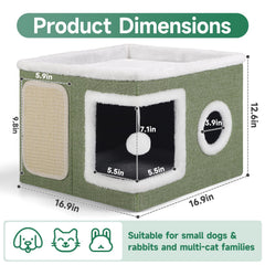 Shikha cat bed spacious-balcony invites lounging with plush cushions for naps.