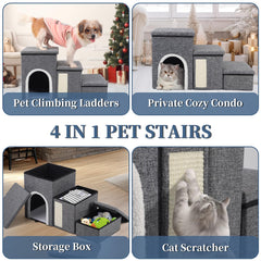 Shikha dog stairs cozy condo interior ready for nap time