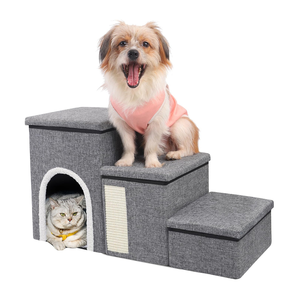 Shikha dog stairs folded for compact storage and travel convenience