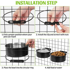 ShineMe dog bowl with non-slip base stays in place during use.
