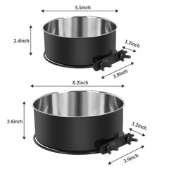 ShineMe kennel bowl with anti-spill bracket reduces spills during feeding.