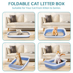 ShineMe litter box folded for compact storage, ideal for travel.