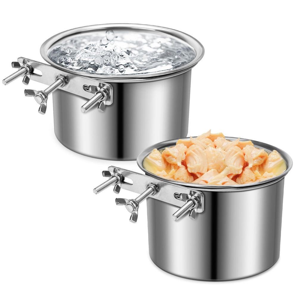 ShineMe stainless-steel dog crate bowl with durable material for long-lasting feeding