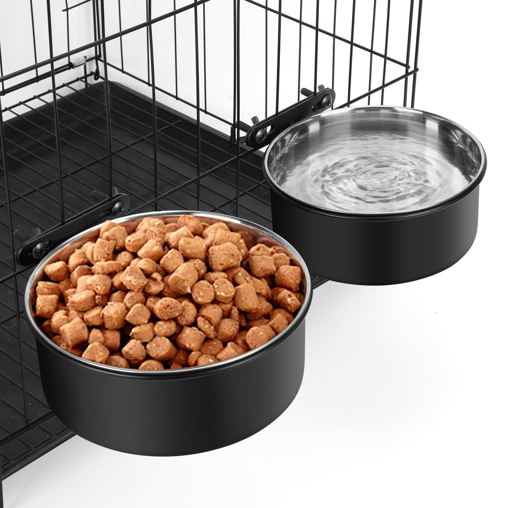 ShineMe crate bowls mountable design reduces mess during feeding