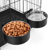 ShineMe crate bowls mountable design reduces mess during feeding